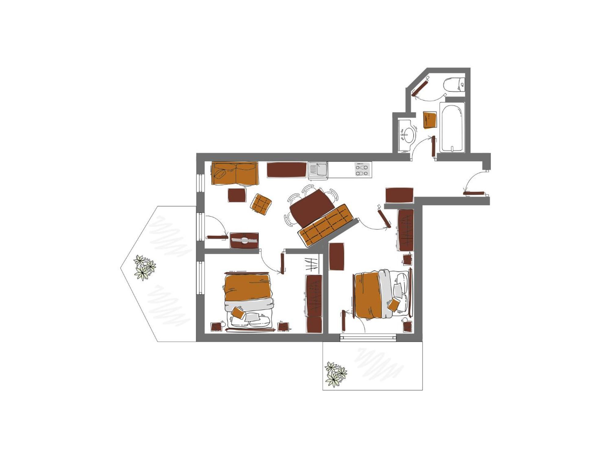 Schoenblick - Gurgl B&B Obergurgl Rom bilde